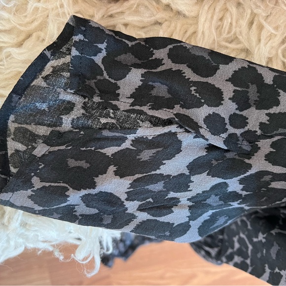 Joe Fresh Black/gray Leopard Print Tunic Med - Picture 9 of 12